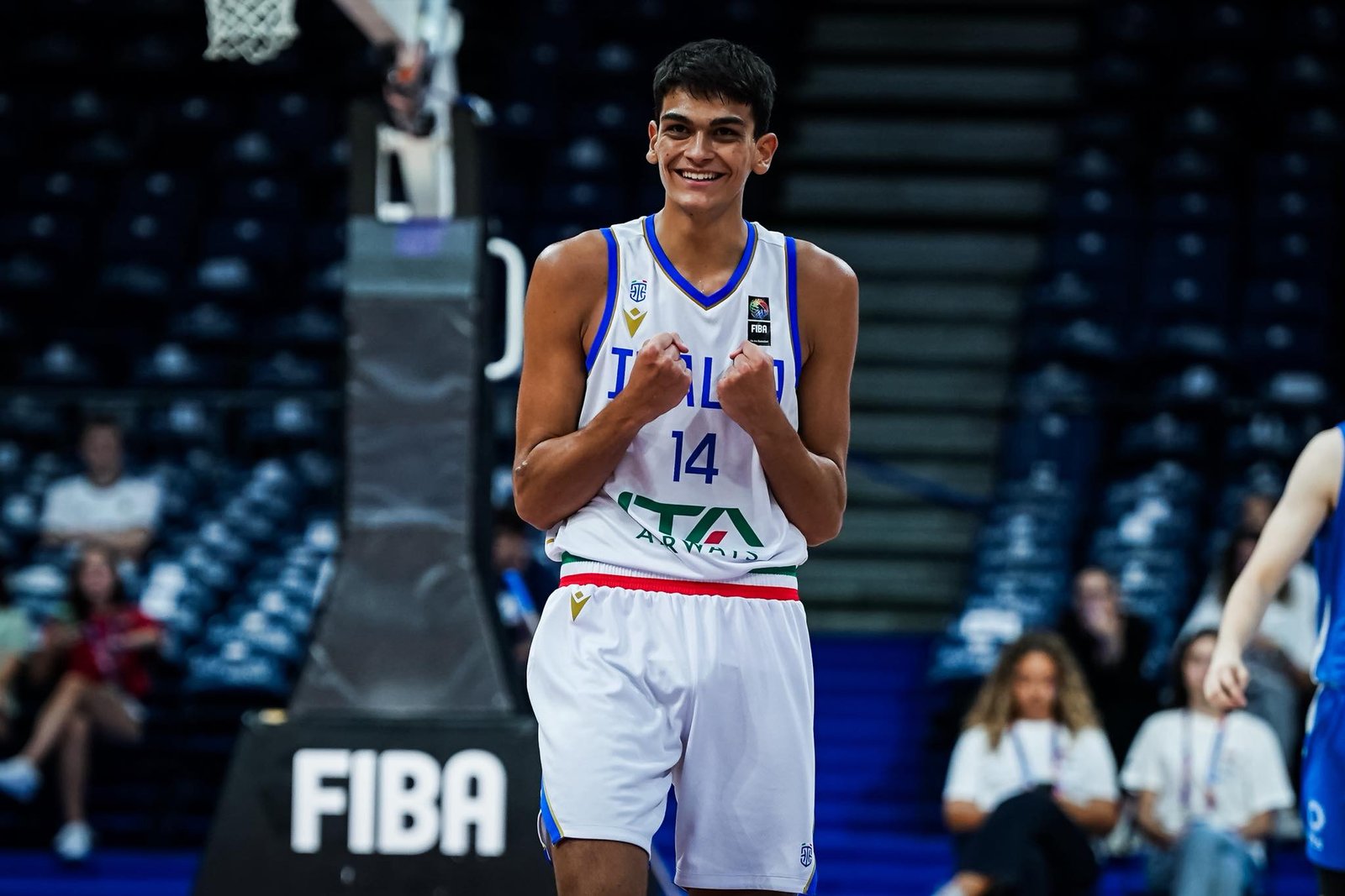 Uno dei protagonisti del match di oggi, Thomas Acunzo, centro del team Italbasket U18M by FB
