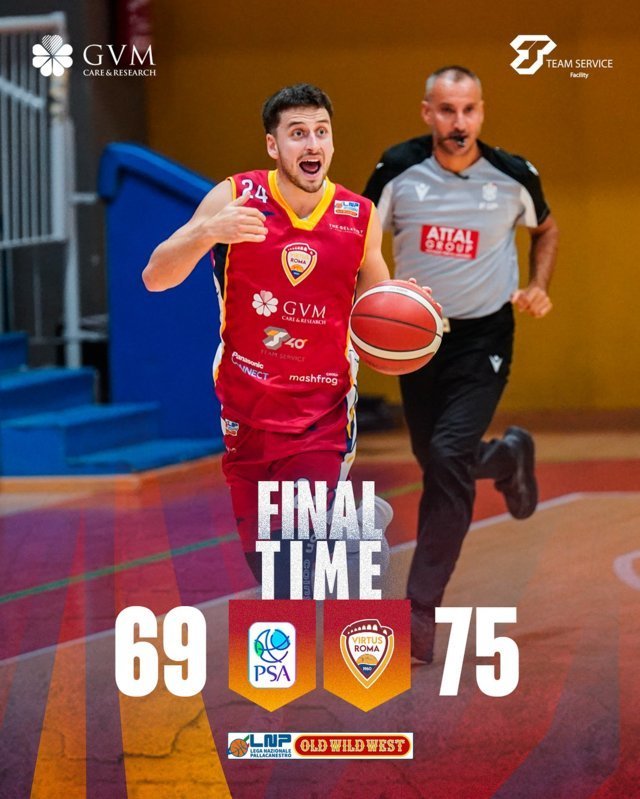 La foto notizia del match tra Malvin PSA Basket Casoria e Virtus GVM Roma 1960